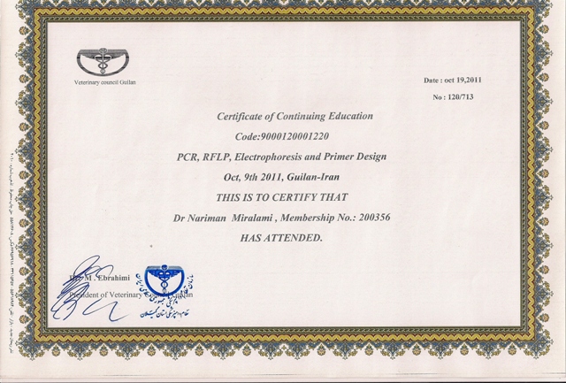 Veterinary Council I.R.IRAN,2011